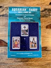 Image of Aquarian Tarot Deck/Book Set by David Palladini + Psychic Tarot RARE OOP VTG