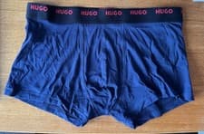 Image of New Hugo Boss Stretch-Cotton Trunks, Navy, Large