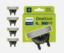 Image of 4x Philips OneBlade Replacement Razor 360 Blade Heads, QP440/50/