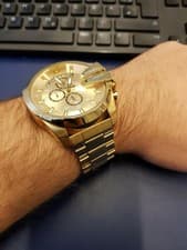 Image of NEW GENUINE DIESEL MEGA CHEF DZ4360 YELLOW GOLD STAINLESS STEEL MENS WATCH GIFT
