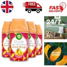 Image of Air Wick Freshmatic Refill Pack of 4, Island Mango, 250ml Each, Lasts 280 Days