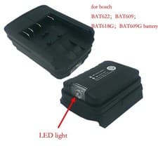Image of For Bosch 18V Battery Adapter USB Output Converter with Light for Power Tools