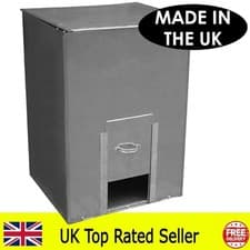 Image of Galvanised Steel Metal Coal Bunker Coal Fuel Storage 3cwt UK MADE!