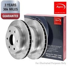 Image of APEC Front Brake Discs Pair Fits Chevrolet Trax Opel Mokka / Mokka X Vauxhall
