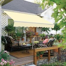 Image of 2.5 x 2m Manual Awning Canopy Garden Patio Sun Shade Shelter Retractable