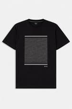 Image of Hugo Boss T-Shirt Men's XL Black Geometric Artwork 100% Cotton Short Sleeve NWT