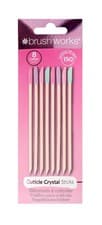 Image of Brushworks Cuticle Crystal Sticks - 8 Pack 8 count (Pack of 1), Multi-Coloured 