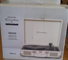 Image of Crosley Cruiser Deluxe Vintage 3-Speed Bluetooth Suitcase Turntable