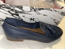 Image of Moda In Pelle Woman’s Ellmia Navy Leather Loafers UK3 EU36.
