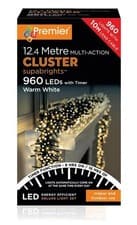 Image of Premier Decorations 960 LED Multi Cluster Lights - Warm White