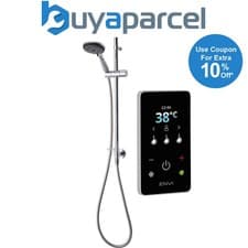 Image of Triton ENVi Wired Thermostatic Electric Shower 10.5KW Riser Rail MattSilver