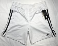 Image of ADIDAS ' YOUTH ' MESH BASKETBALL SHORTS ' EXTRA LARGE ' GIRLS - WHITE/BLACK