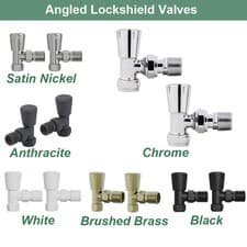 Image of Angled/Straight/Corner Manual Lockshield Round/Square/Cross Head Radiator Valves