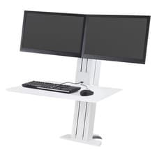 Image of Ergotron - WorkFit-SR, Dual Monitor, Sit-Stand Desktop Workstation (white)