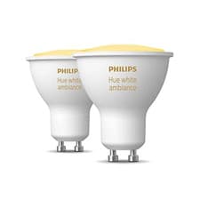 Image of Philips Hue GU10 Smart Bulbs 2 Pack - White Ambiance LED