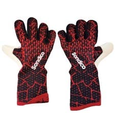 Image of Sondico Competition Goalkeeper Gloves Black / Red Adults Size 10 New
