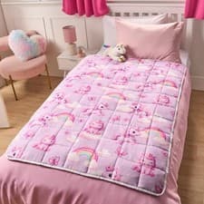 Image of OHS Unicorn Weighted Blanket Kids 3kg Quilted Throw Sensory Sleep Therapy