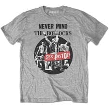 Image of The Sex Pistols Unisex T-Shirt: Never Mind The Bollocks Live (Grey)