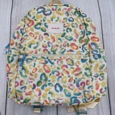 Image of STATE Kane Backpack School Travel Painterly Animal Print Leopard Waxed Canvas