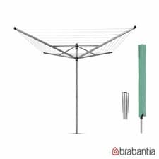 Image of Brabantia Lift-O-Matic 50m Adjustable Rotary Airer 50m With Ground Spike + Cover