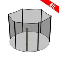 Image of 8FT Trampoline Replacement Safety Net Enclosure Surround Outside Netting New
