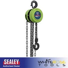 Image of Sealey CB1000E 2.5m Chain Block 1 Tonne Hoist Lift Garage Workshop