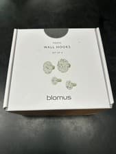 Image of Blomus Ponto Wall Hooks 65901, Set Of 4, Concrete Polystone, Terrazzo Coloured