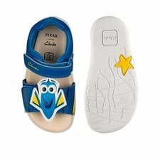 Image of BNIB Clarks Toddler Zora Nemo Blue Leather Sandals F/G Fitting