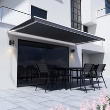 Image of Essential Manual Patio Awning Standard Outdoor Garden Shade Canopy Retractable