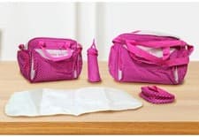 Image of Mummy Maternity Baby Changing Bag Nappy Diaper Wipe Clean Overnight Large