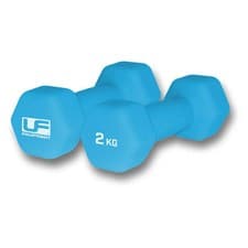 Image of Urban Fitness Hex Dumbbells Neoprene Covered 2 x 2.0kg - Sky (Pair)