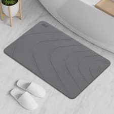 Image of Stone Bath Mat Diatomaceous Bathroom Shower Non-Slip Super Absorbent Quick Dry