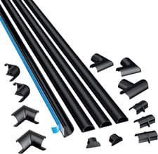 Image of D-Line Micro+ Cable Trunking 4-Meter Pack, Half round Cable Cover, Paintable, Se
