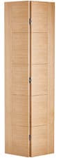 Image of LPD Internal Vancouver Oak Finished BI Fold Doors BAD DEFECTS NO RAIL OR FIXINGS