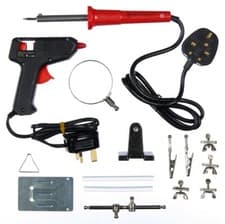 Image of New Soldering Iron Tool Kit Glue Gun Helping Hand Magnifier Hobby Electricians