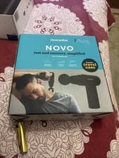 Image of Homedics NOVO Mini Massage Gun w/ Travel Case USB Rechargeable Portable 4 Heads