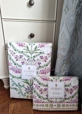 Image of  DORMA BOTANICAL Panel Luxurious 100% Cotton Double Duvet Cover & 4 Pillowcases 