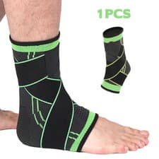 Image of Compression Ankle Support Brace Sleeve Foot Tendon Plantar Fasciitis Pain Relief