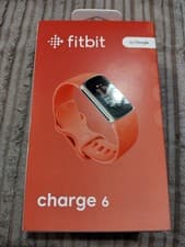 Image of New Fitbit Charge 6 Fitness Tracker with GPS,Google Apps, Coral / Champagne Gold