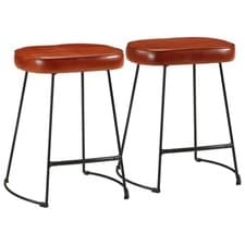 Image of Bar Stools 2 pcs Dark Brown 40x29.5x53 cm