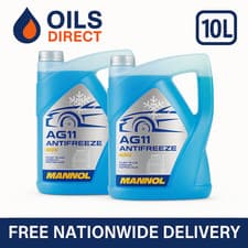 Image of Mannol AG11 Blue Antifreeze/Coolant -40°C Ready Mixed Long Term 4011 1L 5L 10L