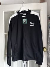 Image of PUMA archive T7 Full Zip Jacket Medium Black & White Mens Medium