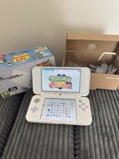 Image of New Nintendo 2DS XL White and Lavender 20+ 3DS and 20 Ds Games, Boxed , 64GB SD