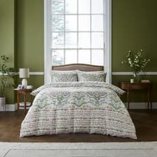 Image of NEW IN PACK DORMA Botanical Panel 100% Cotton King Size Duvet Cover  Set