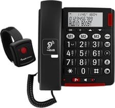 Image of Amplicomms BigTel 50 Alarm Plus Loud Big Button Corded Phone for Seniors