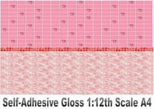 Image of Dolls House Wallpaper Self-Adhesive Pink Rose Split Design Tiles Landscape
