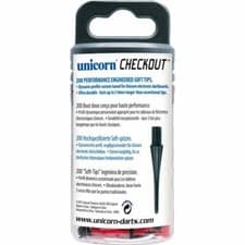 Image of Unicorn Checkout Soft Tip Dart Points – 200 Spare Softips – Black & Red – 2BA