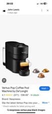 Image of Nespresso by Magimix Vertuo Pop Pod Coffee Machine - Black