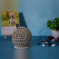Image of Gorgeous 3" Soapstone Hand Carved Tealight Candle Holder Lamp Lantern Tea Light
