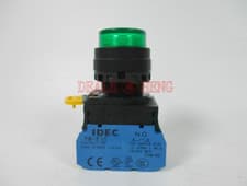 Image of 2PCS IDEC green push button switch YW1L-M2E10QM3G 1A 220V YW-DE New